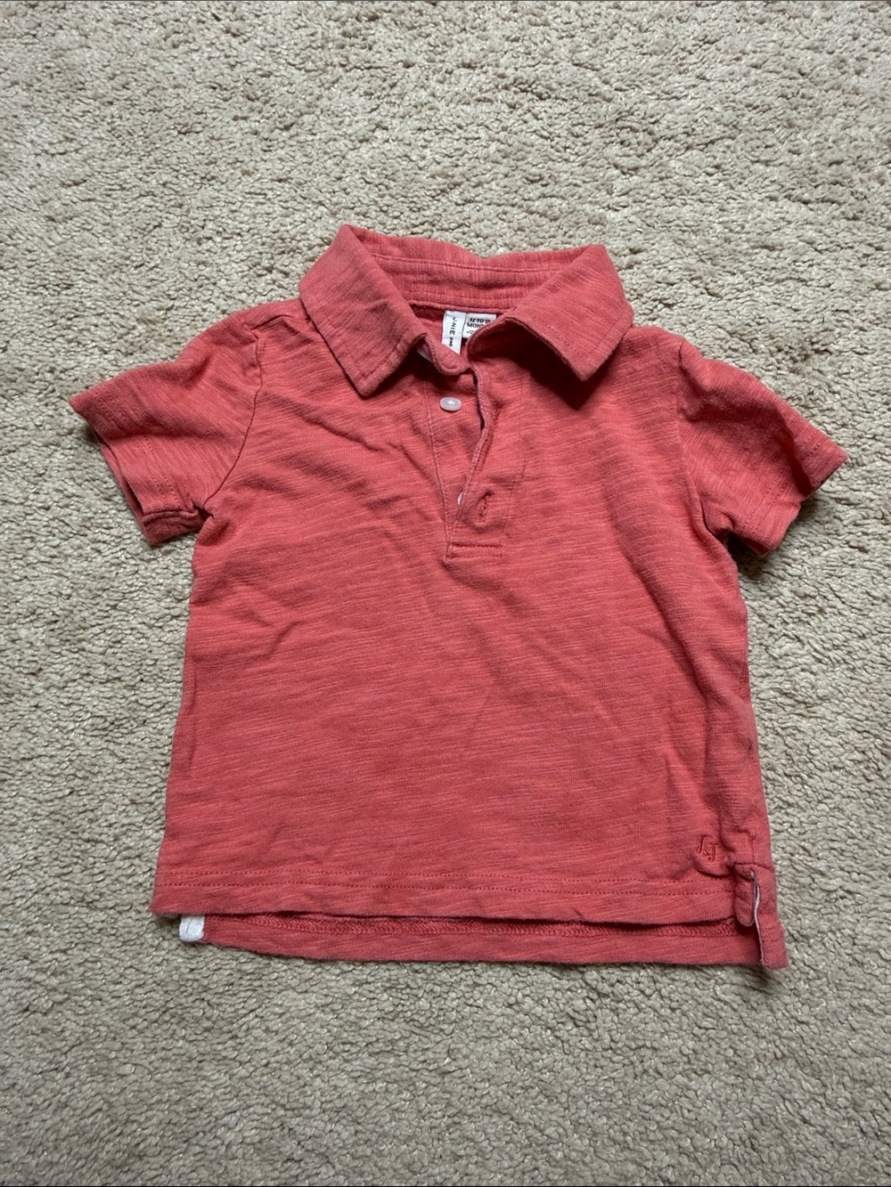 Janie and Jack Coral Red Short-Sleeve Polo
